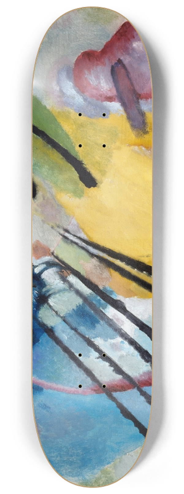 Wassily Kandinsky - Improvisation 26 (rowing) 8.25 inch art skate deck