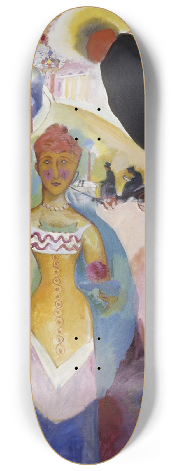 Wassily Kandinsky - Lady in Moscow 8.25 inch art skate deck