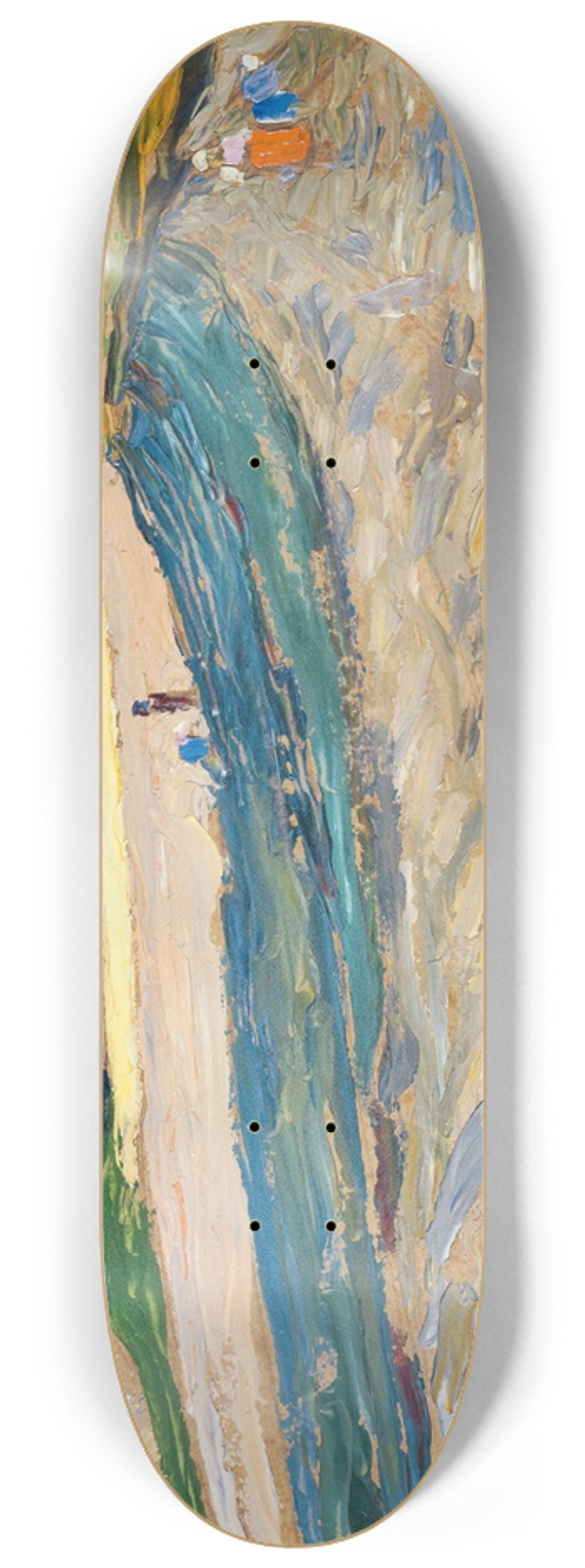 Wassily Kandinsky - Landscape with a yellow field 8.25 inch art skate deck