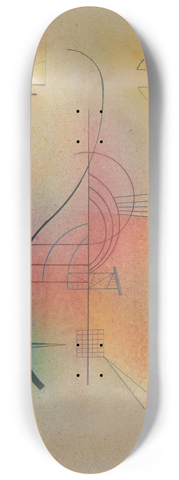 Wassily Kandinsky - Linie (Line) 8.25 inch art skate deck