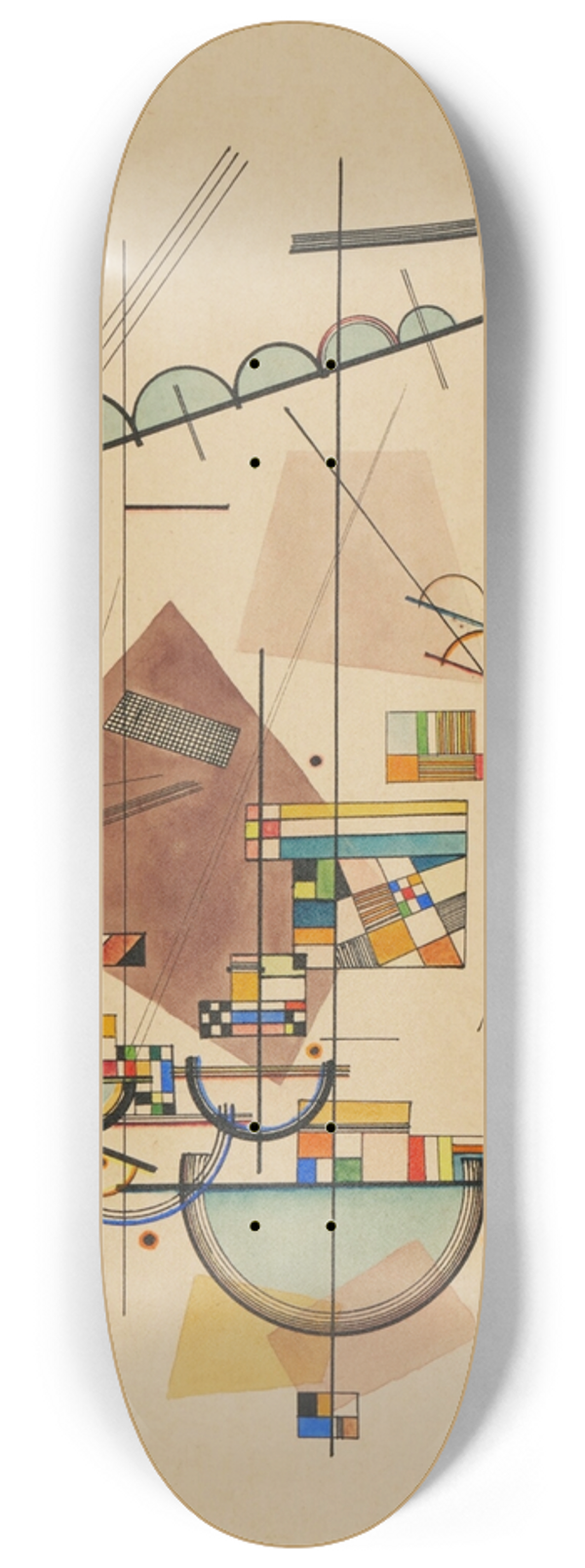 Wassily Kandinsky - Lyrisch (Lyrical) 8.25 inch art skate deck