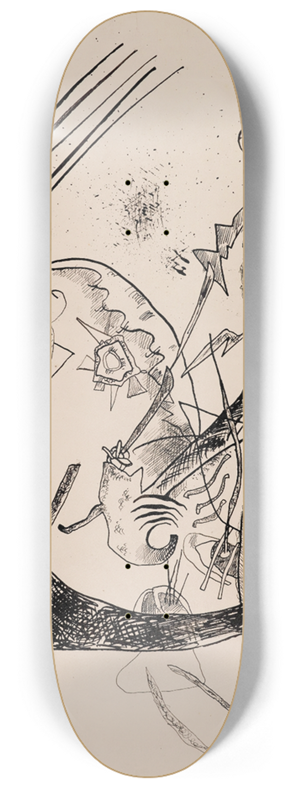 Wassily Kandinsky - Ohne Titel 8.25 inch art skate deck