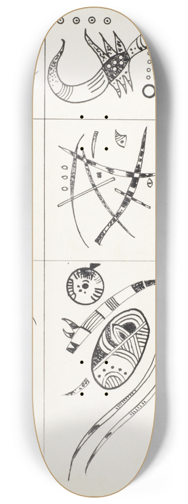 Wassily Kandinsky - Ohne Titel 8.25 inch art skate deck