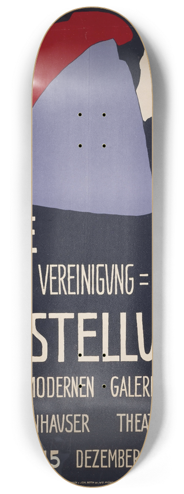 Wassily Kandinsky - Plakat fr die erste Ausstellung der Neuen Knstlervereinigung Mnchen 8.25 inch art skate deck