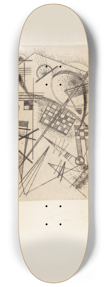 Wassily Kandinsky - Radierung fr die Deutsche Kunstgemeinschaft 8.25 inch art skate deck