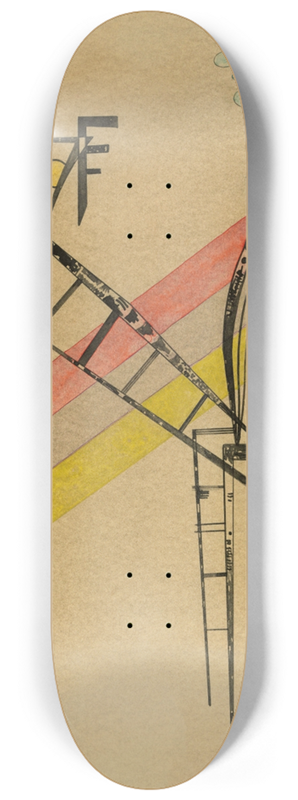 Wassily Kandinsky - Transmission 8.25 inch art skate deck
