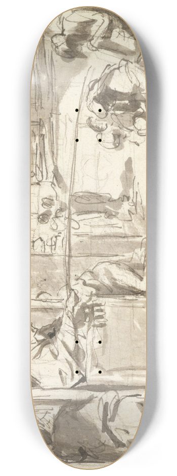 Augustin Pajou - Le Grand Pnitencier 8.25 inch art skate deck