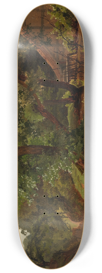 Werner Holmberg - Road And Building In The Landscape 8.25 inch art skate deck