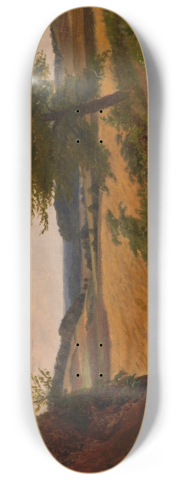 Werner Holmberg - Tree In Field Landscape, Study 8.25 inch art skate deck