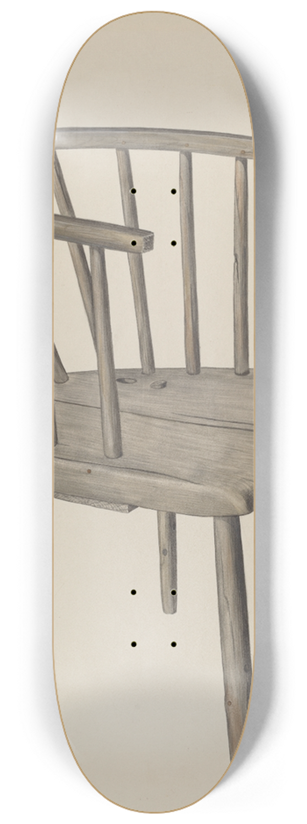 Wilbur M Rice - Handmade Arm Chair 8.25 inch art skate deck