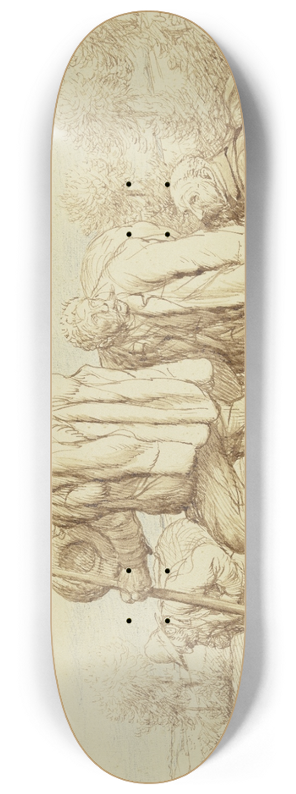 Wilhelm Altheim - Five wanderers 8.25 inch art skate deck