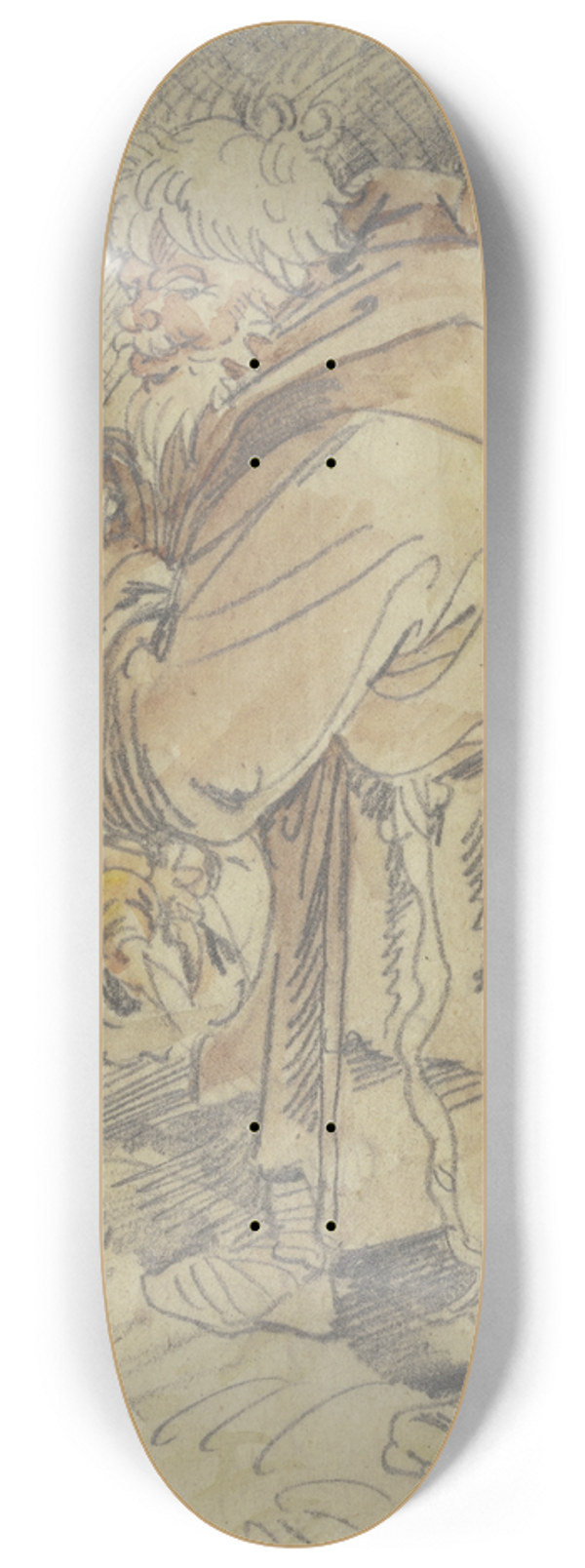 Wilhelm Busch - A monk 8.25 inch art skate deck