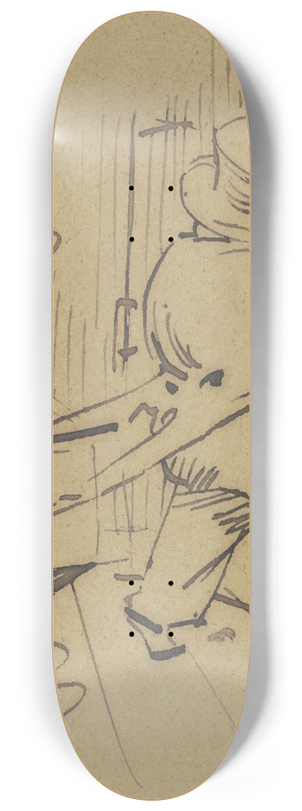 Wilhelm Busch - Herr Knopp durchschreitet einen Raum 8.25 inch art skate deck