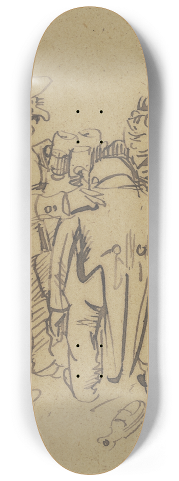 Wilhelm Busch - Herr Knopp im Wirtshaus 8.25 inch art skate deck