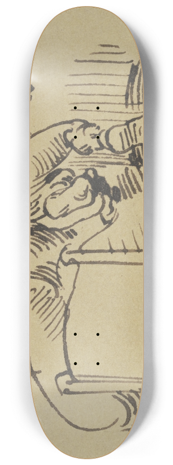 Wilhelm Busch - Mit khnem Mut aus seinem Bett ; Schwingt sich der Turner Hoppenstedt 8.25 inch art skate deck