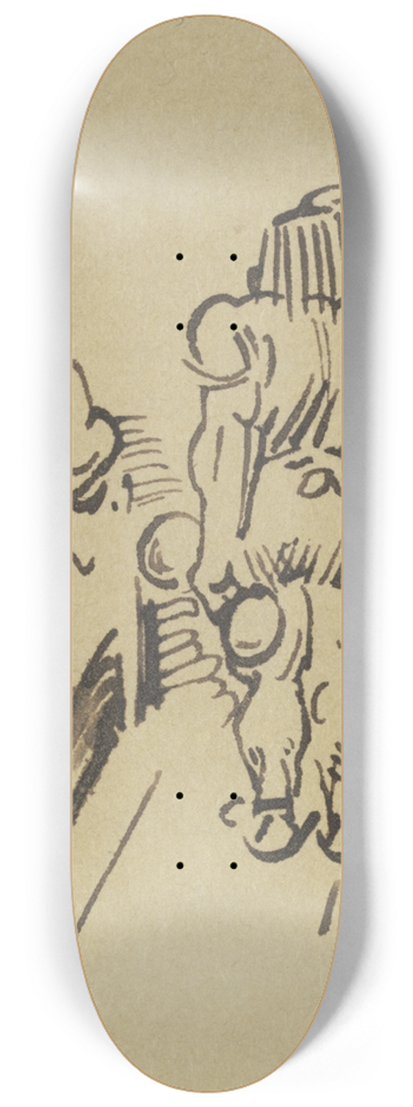 Wilhelm Busch - Schon ist das Hantelpaar bereit ; Zu frisch-fromm-freier Ttigkeit 8.25 inch art skate deck