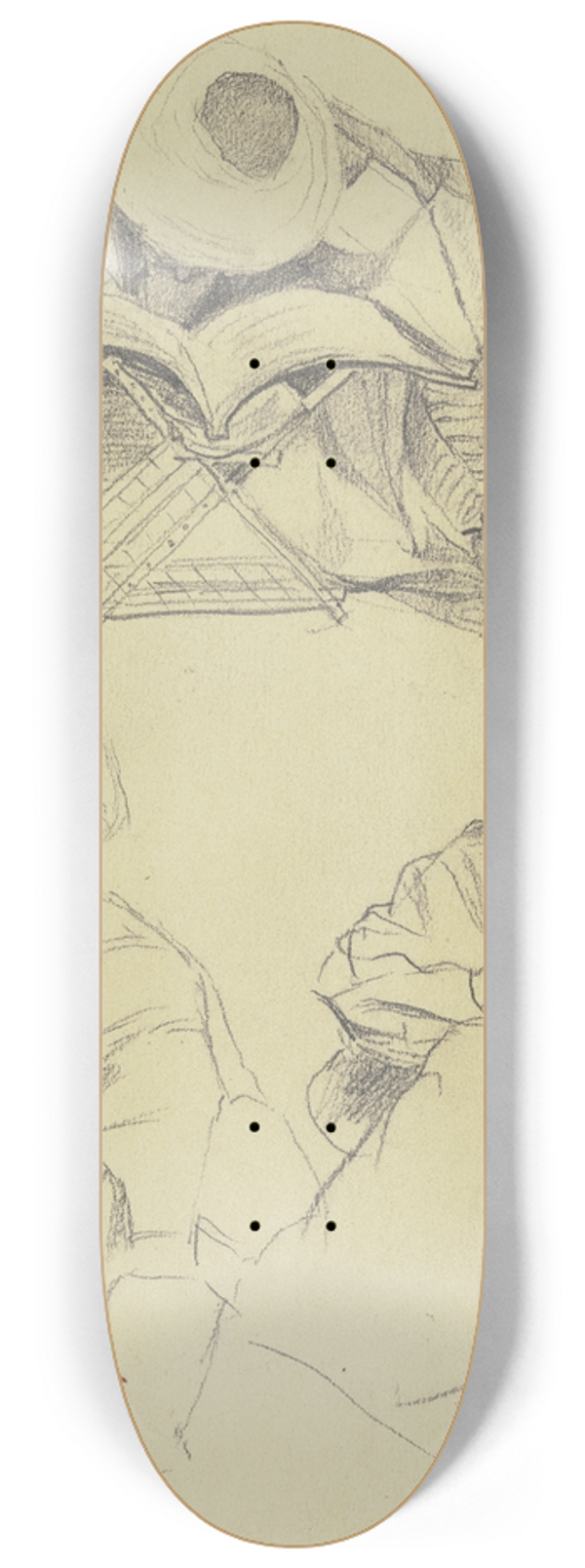 Wilhelm Gentz - Studienblatt; Arabische Gelehrte mit Bchern 8.25 inch art skate deck