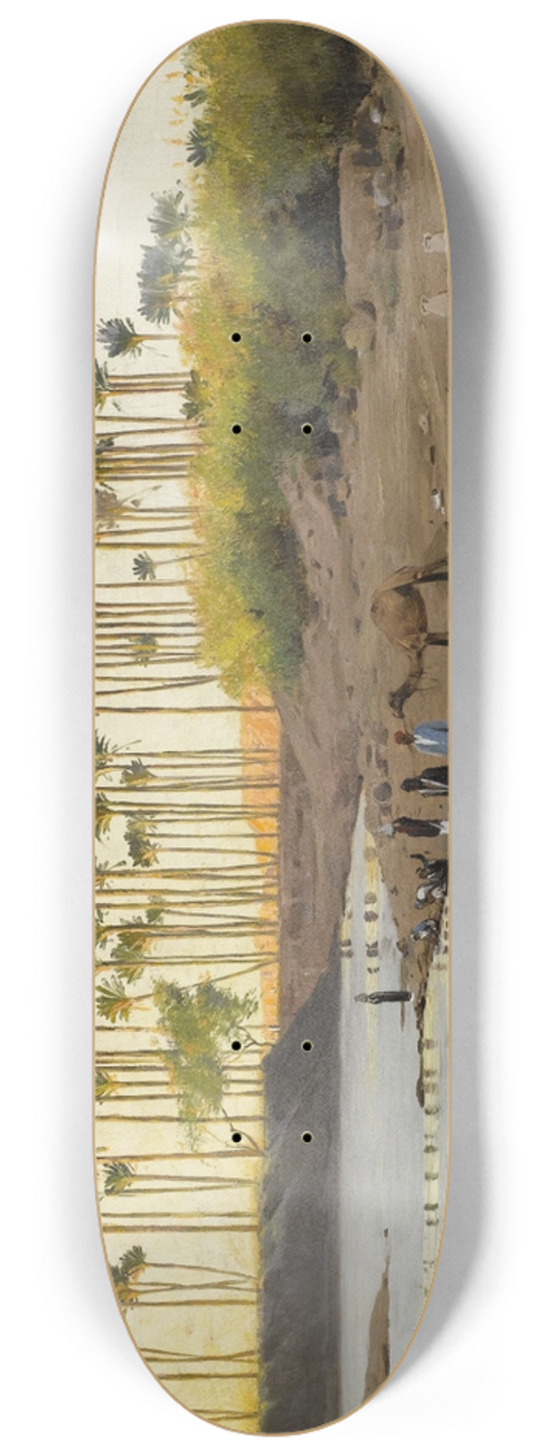 Wilhelm Kuhnert - Egyptian Landscape William Kuhnert 8.25 inch art skate deck
