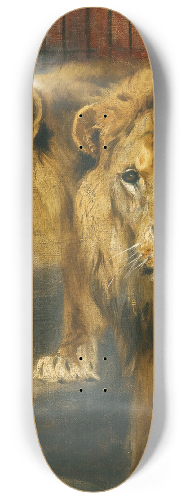 Wilhelm Kuhnert - Lions 8.25 inch art skate deck