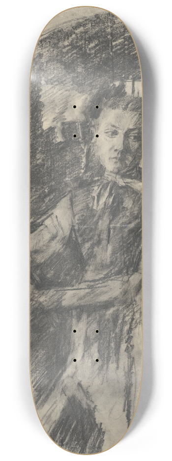 Wilhelm Leibl - Malresl Working in the Kitchen 8.25 inch art skate deck