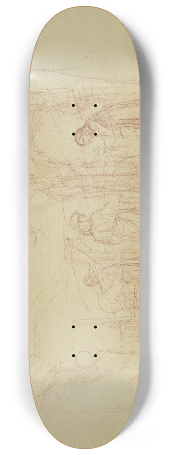 Wilhelm Steinhausen - Worker on the vineyard 8.25 inch art skate deck