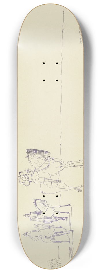 Wilhelm Trbner - Return from the parade 8.25 inch art skate deck