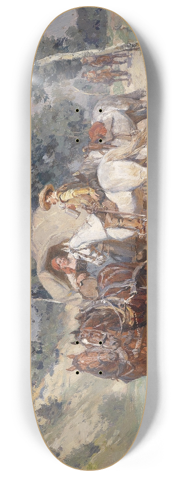 Wilhelm Velten - Begegnung auf der Landstrae 8.25 inch art skate deck