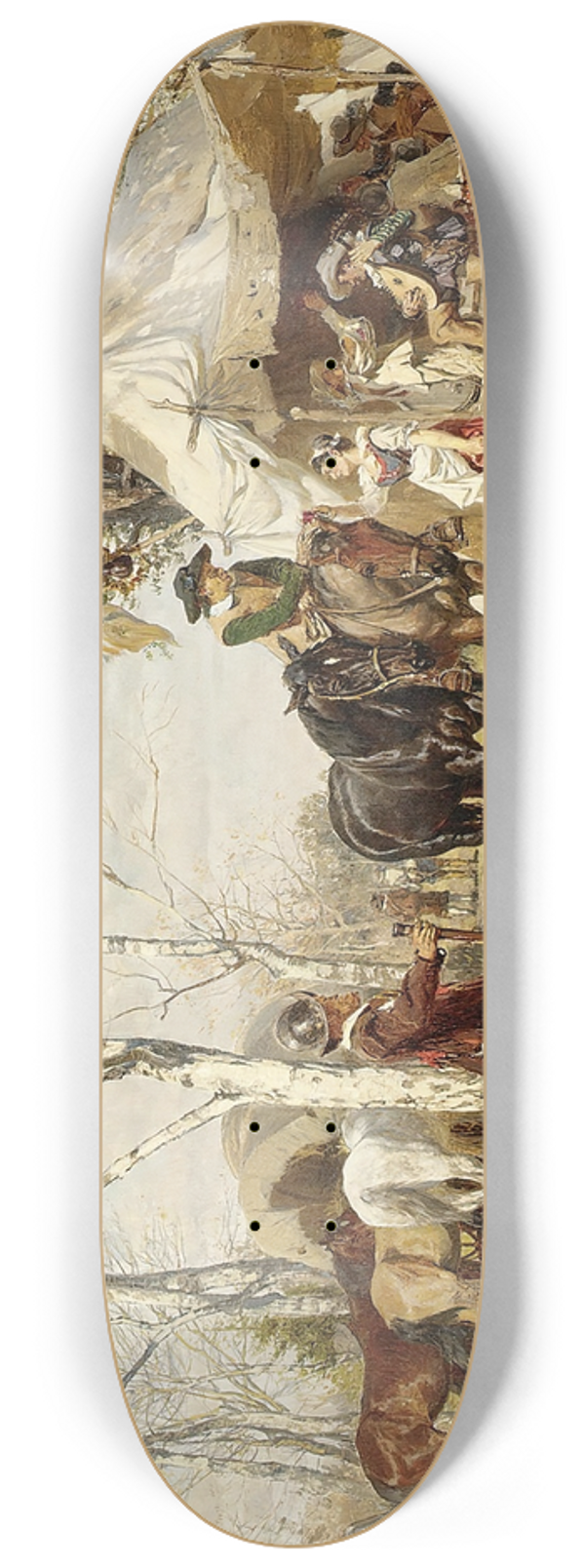 Wilhelm Velten - Die Rast (The Halt) 8.25 inch art skate deck