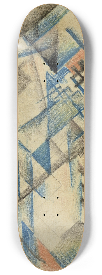 August Macke - Abstrakte Formen II 8.25 inch art skate deck