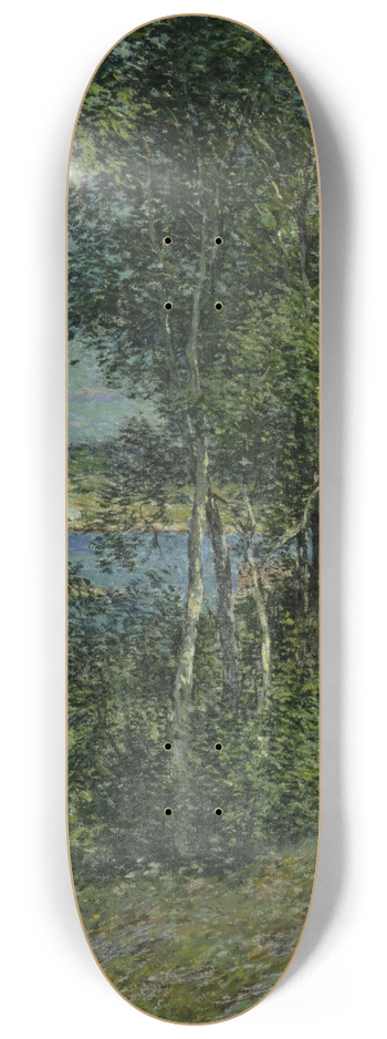 Willard Leroy Metcalf - A Family of Birches 8.25 inch art skate deck