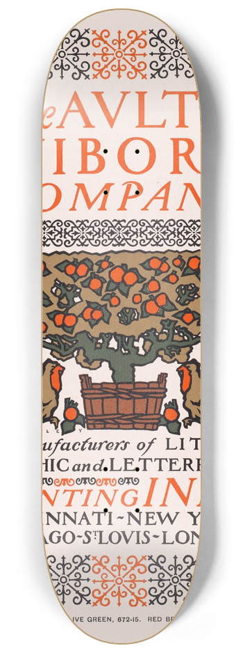 Will Bradley - The Ault and Wiborg company 8.25 inch art skate deck