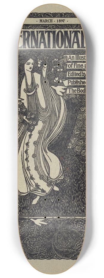 Will Bradley - The international studio, March 1897 8.25 inch art skate deck