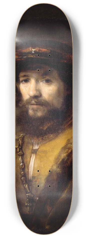 Willem Drost - Bust of a Man Wearing a large-brimmed Hat 8.25 inch art skate deck