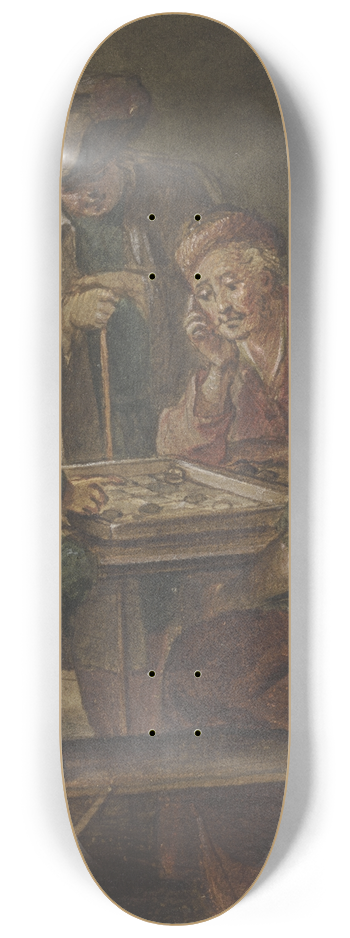 Willem Joseph Laquy - Chequerboard player 8.25 inch art skate deck