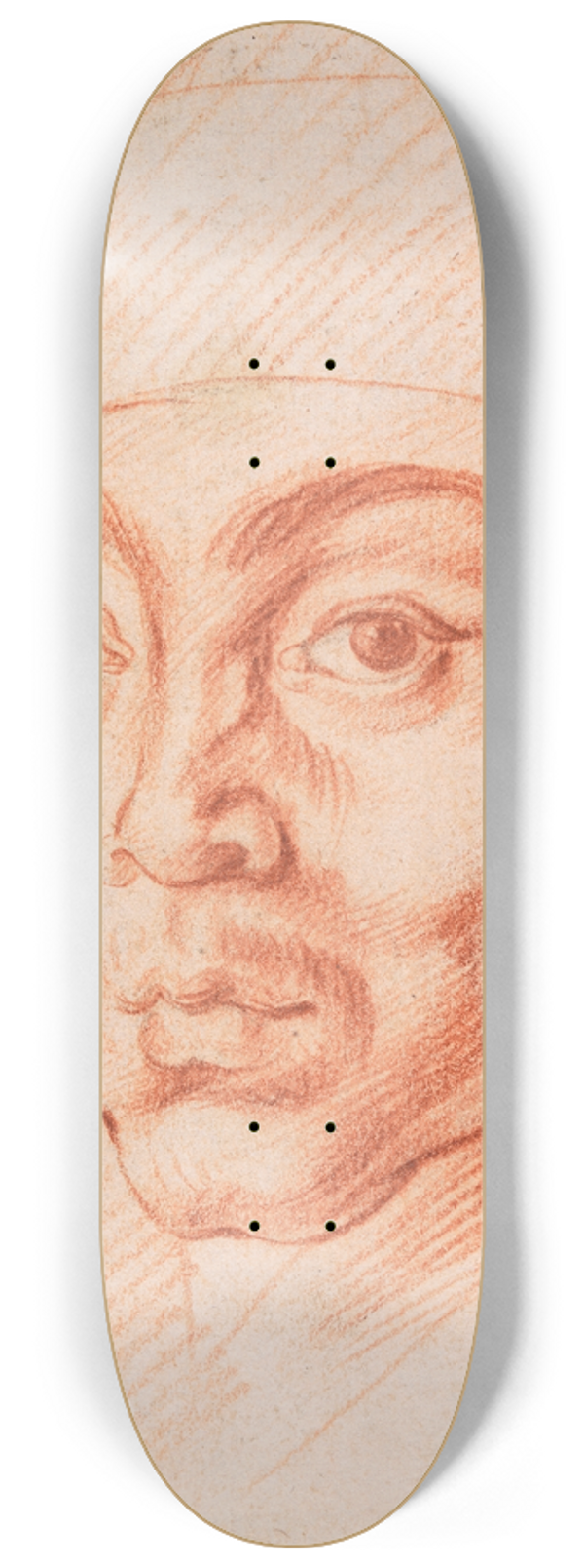 Willem Panneels - En mand i koreansk dragt hovedet 8.25 inch art skate deck