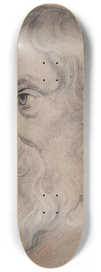 Willem Panneels - Hoved af en ldre, skgget mand, trekvart profil tv 8.25 inch art skate deck