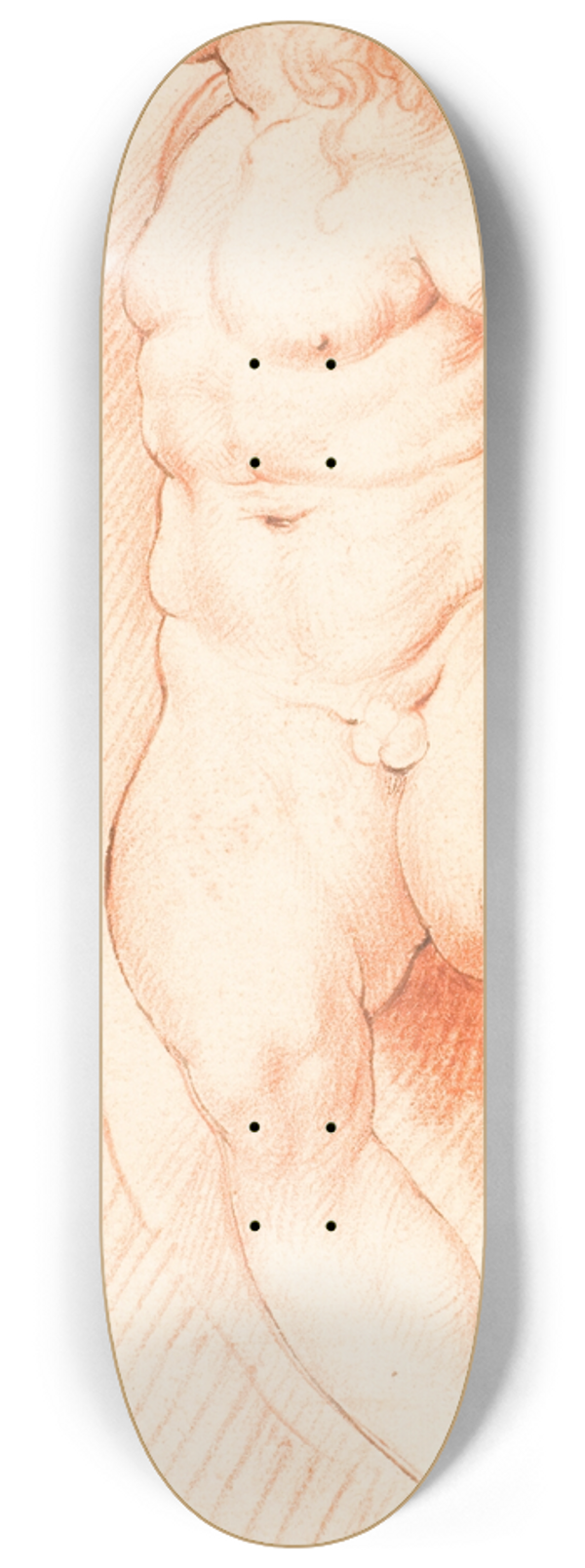 Willem Panneels - Sitting Man  after an Antique Sculpture 8.25 inch art skate deck