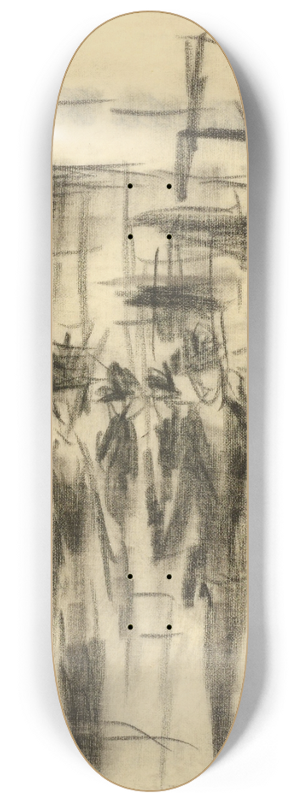 August Macke - Straen-Passanten 8.25 inch art skate deck