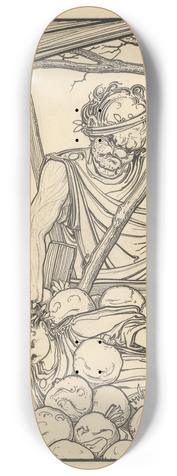 Willem Pothast - Meisje in een bak met knollen 8.25 inch art skate deck