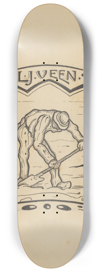 Willem Pothast - Vignet van Uitgeversmaatschappij L.J. Veen 8.25 inch art skate deck