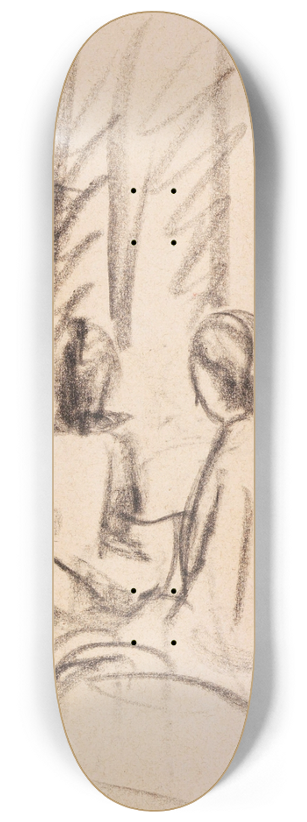 August Macke - Studie sitzender Mdchen 8.25 inch art skate deck