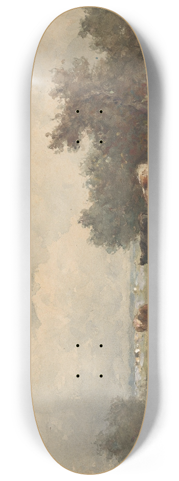 Willem Roelofs - Drie koeien aan een plas 8.25 inch art skate deck