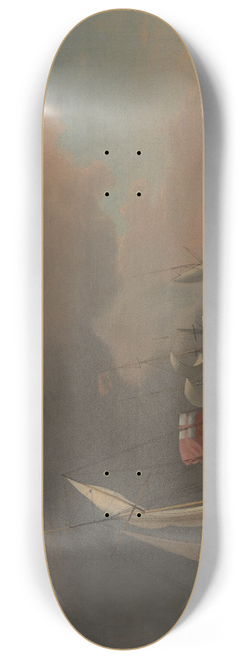 Willem van de Velde the Younger - English Royal Yachts at Sea in a Strong Breeze, in Company with a Ship Flying the Royal Standard 8.25 inch art skate deck