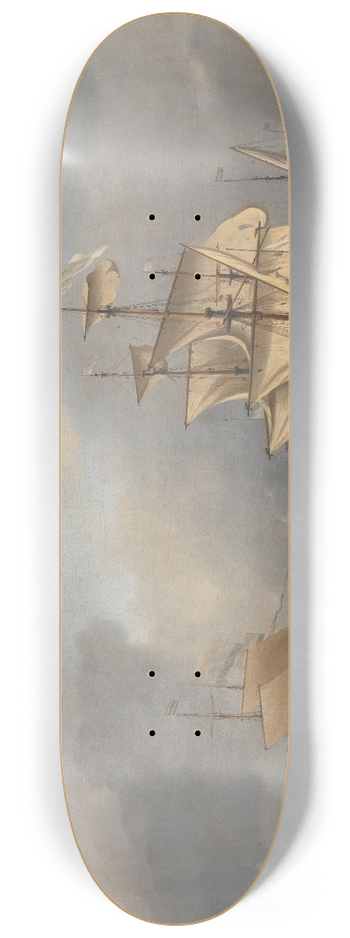 Willem van de Velde the Younger - The Capture of the Royal Prince 8.25 inch art skate deck