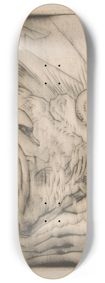 Willem van Konijnenburg - Twee zwanen 8.25 inch art skate deck