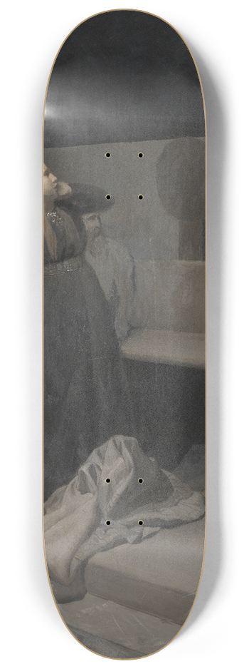 August Malmstrm - Hallgerds Slap. Illustration for Njals Saga, ch. 48 8.25 inch art skate deck