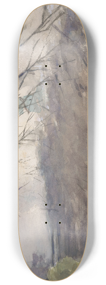 Willem Wenckebach - Laan met hoge bomen 8.25 inch art skate deck