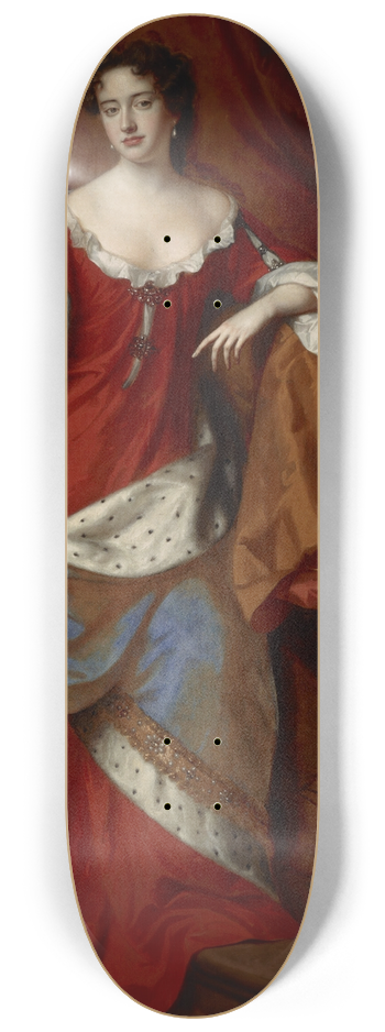 Willem Wissing - Queen Anne, When Princess Of Denmark, 1665  1714 8.25 inch art skate deck