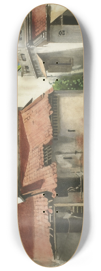 Willem Witsen - Benedenstad Batavia 8.25 inch art skate deck