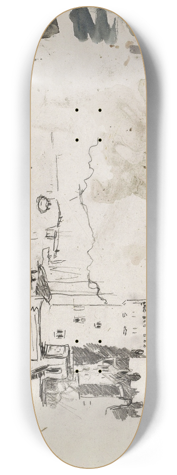 Willem Witsen - Oudeschans met de Montelbaanstoren, gezien vanaf de Kikkerbilsluis 8.25 inch art skate deck